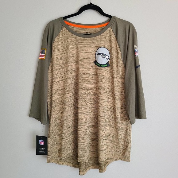 Nike Tops - Nike Seattle Seahawks Military Salute Baseball Tee